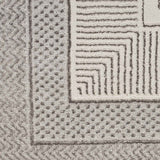 Nourison Glitz Silver Border runner rug 69 x 229 cm, UK version