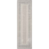 Nourison Glitz Silver Border runner rug 69 x 229 cm, UK version