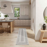 Costco UK Nourison Glitz Silver Border Runner Runner Rug 69 x 229 cm- Buy online at McGrocer