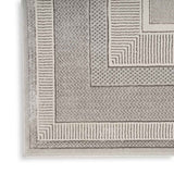 Nourison Glitz Silver Border runner rug 69 x 229 cm, UK version