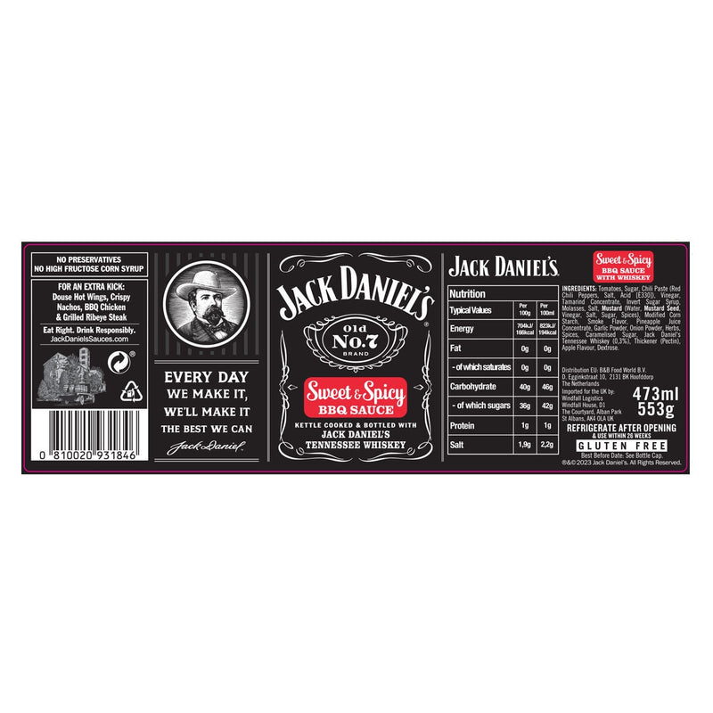 Jack Daniel's BBQ sauce variety pack 3 x 553g, UK version