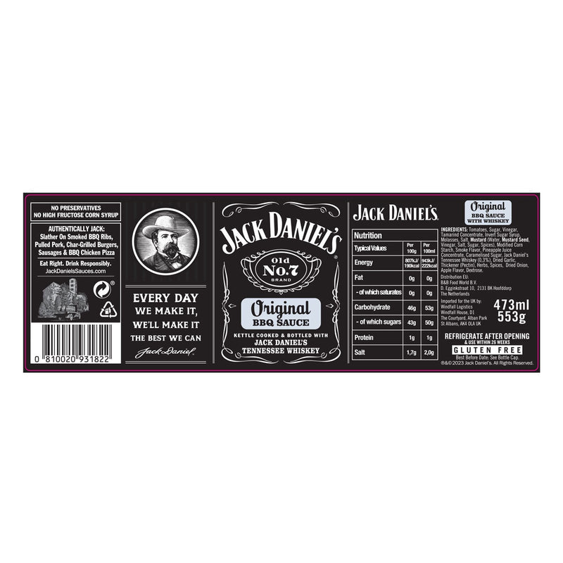 Jack Daniel's BBQ sauce variety pack 3 x 553g, UK version