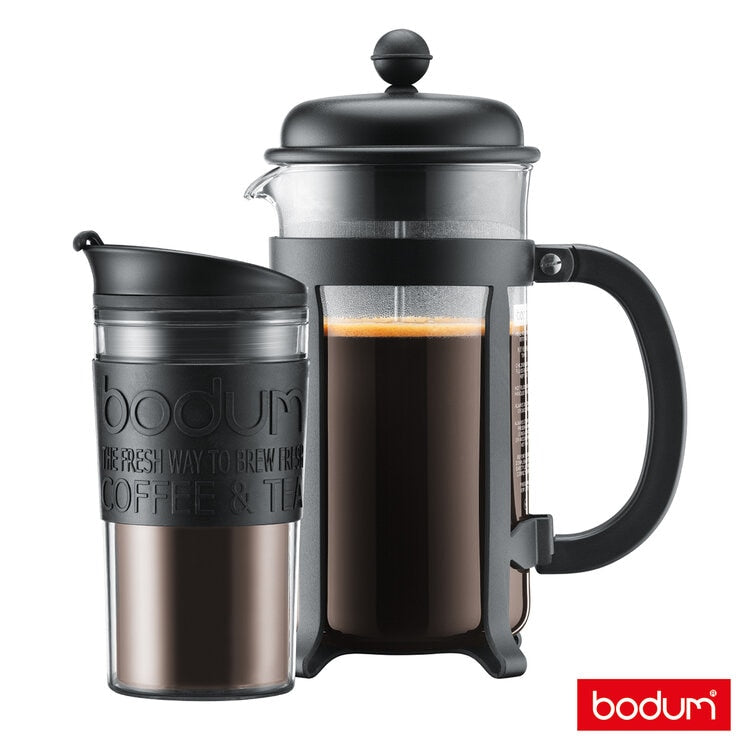 Bodum Java cafetiere and travel mug set 1L 0.35L (British brand)