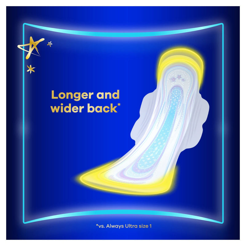 Always Ultra Night Extra Wings sanitary towels 32 Pack - British product