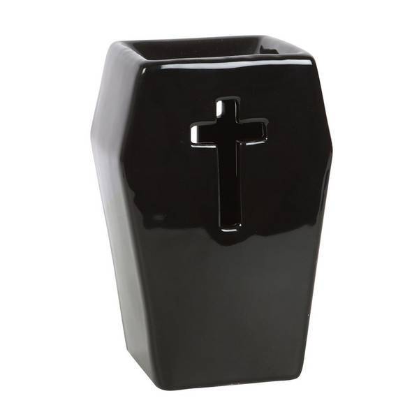 Something Different Coffin Oil Burner Gothic Ceramic 14cm (British brand)