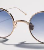 Matsuda M3168 round sunglasses in titanium, UK version