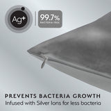 Silver Cloud satin pillowcase charcoal 50x75cm (British brand)