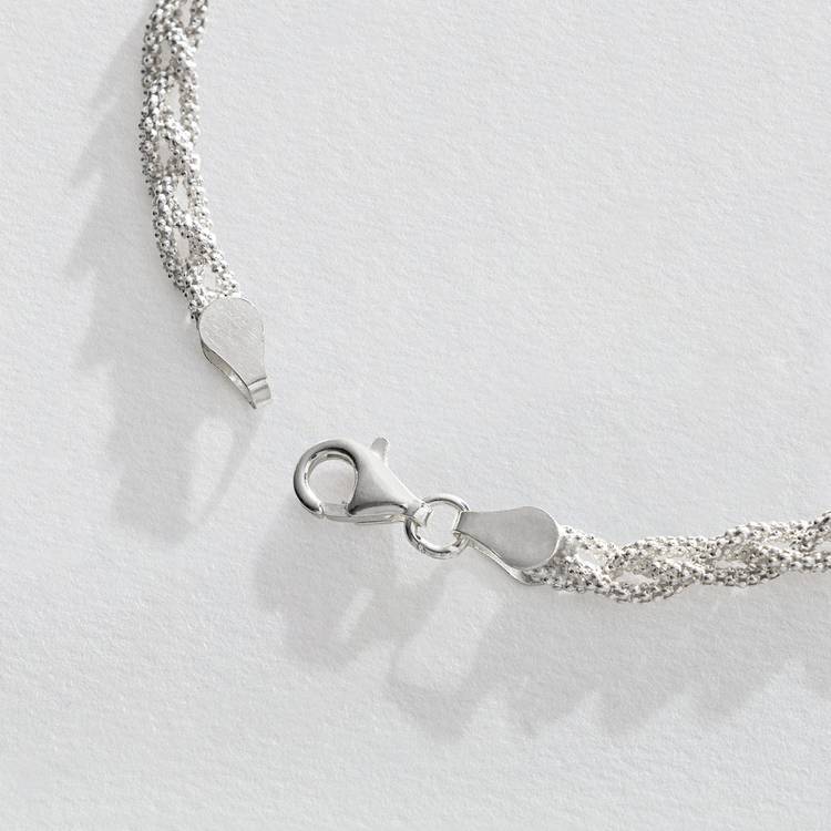 Revere Italian sterling silver three-strand braid bracelet, UK version