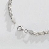Revere Italian sterling silver three-strand braid bracelet, UK version