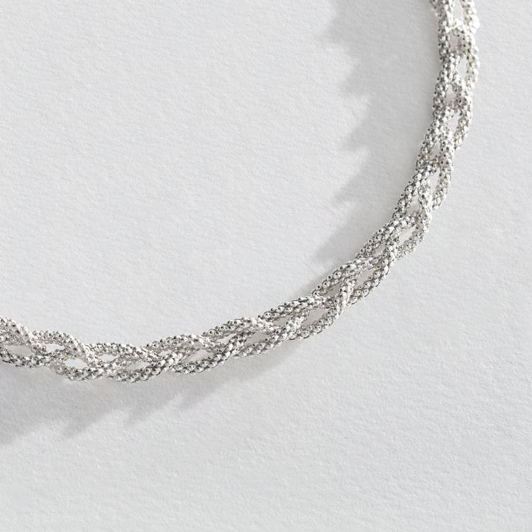 Revere Italian sterling silver three-strand braid bracelet, UK version