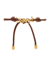 Harrods Saint Laurent Leather Cassandre Bracelet- Buy online at McGrocer