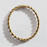 Revere 9ct yellow gold twisted chain bangle (British brand)