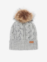 Next Barbour Grey Penshaw Pom Beanie Hat- Buy online at McGrocer