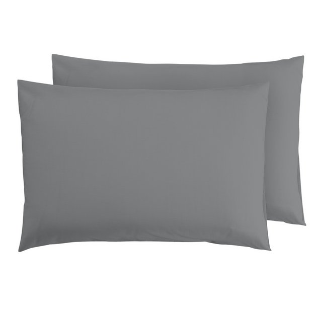 Argos Home pillowcase pair grey L75 x W50cm - British product
