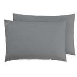 Argos Home Plain Standard Pillowcase Pair - Grey