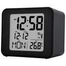 Acctim Cole radio controlled LCD display alarm clock black - British product