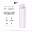 Ion8 Lilac Dusk water bottle 600ml, UK version