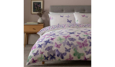 Argos Argos Home Watercolour Butterflies Bedding Set Double- Buy online at McGrocer