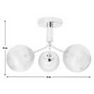 Habitat Edie champagne glass flush ceiling light, UK version