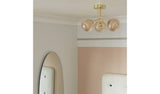 Argos Habitat Edie Glass 3 Light Champagne Flush Ceiling Light- Buy online at McGrocer