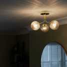 Habitat Edie champagne glass flush ceiling light, UK version