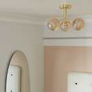 Habitat Edie champagne glass flush ceiling light, UK version