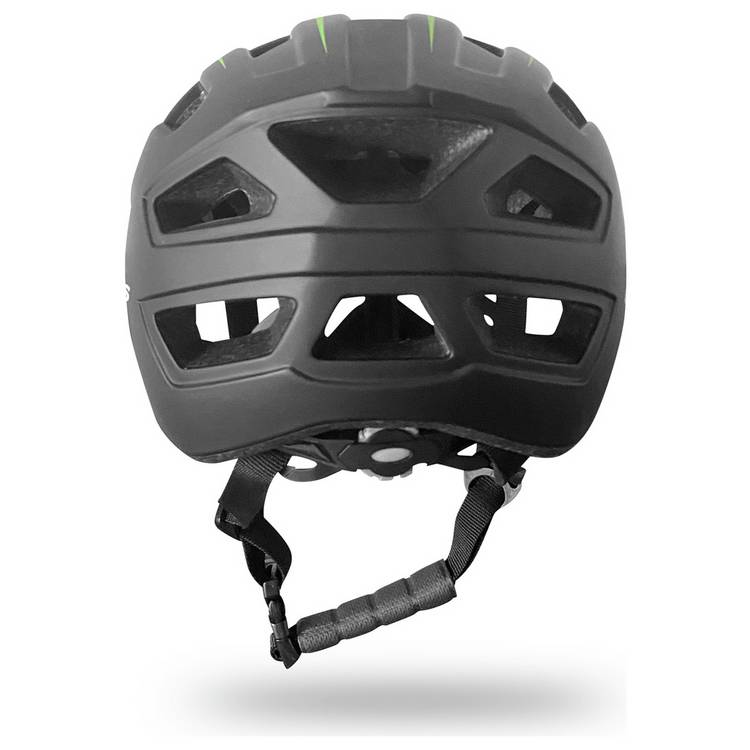 Cross bike helmet black and green 58-62cm - British product
