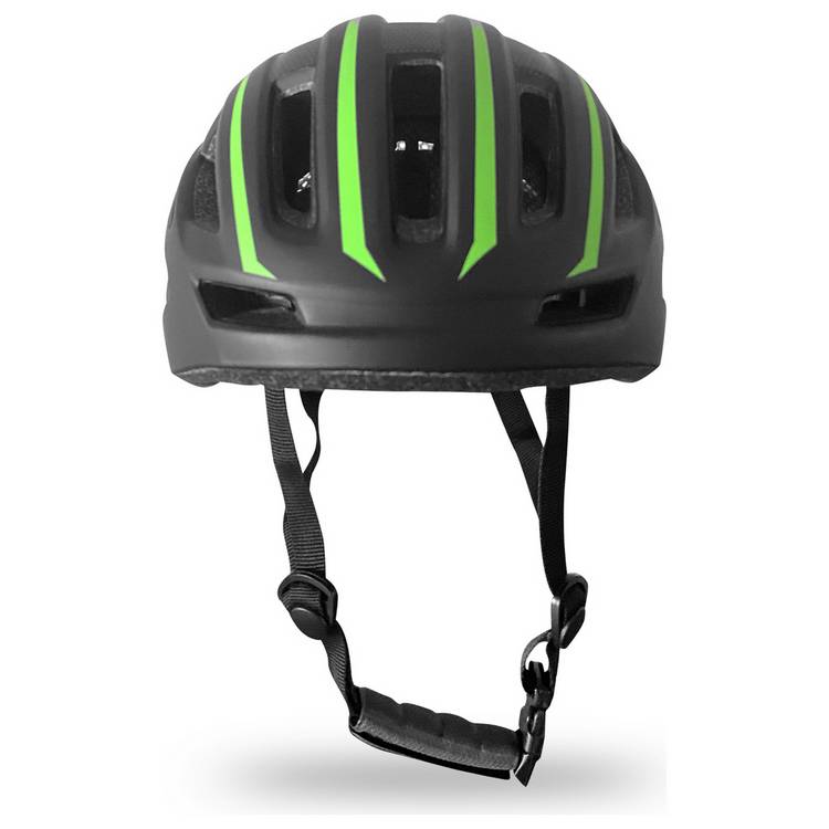 Cross bike helmet black and green 58-62cm - British product