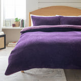 Argos Argos Home Double Sided Fleece Purple Bedding Set - Double- Buy online at McGrocer