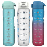 Ion8 Recyclon Motivator 1L water bottle 3 pack with assorted colours, UK version