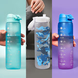 Costco UK Ion8 Recyclon Motivator Water Bottle 1L in Sonic Blue, Camouflage, Blue & Pink, 3 Pack- Buy online at McGrocer