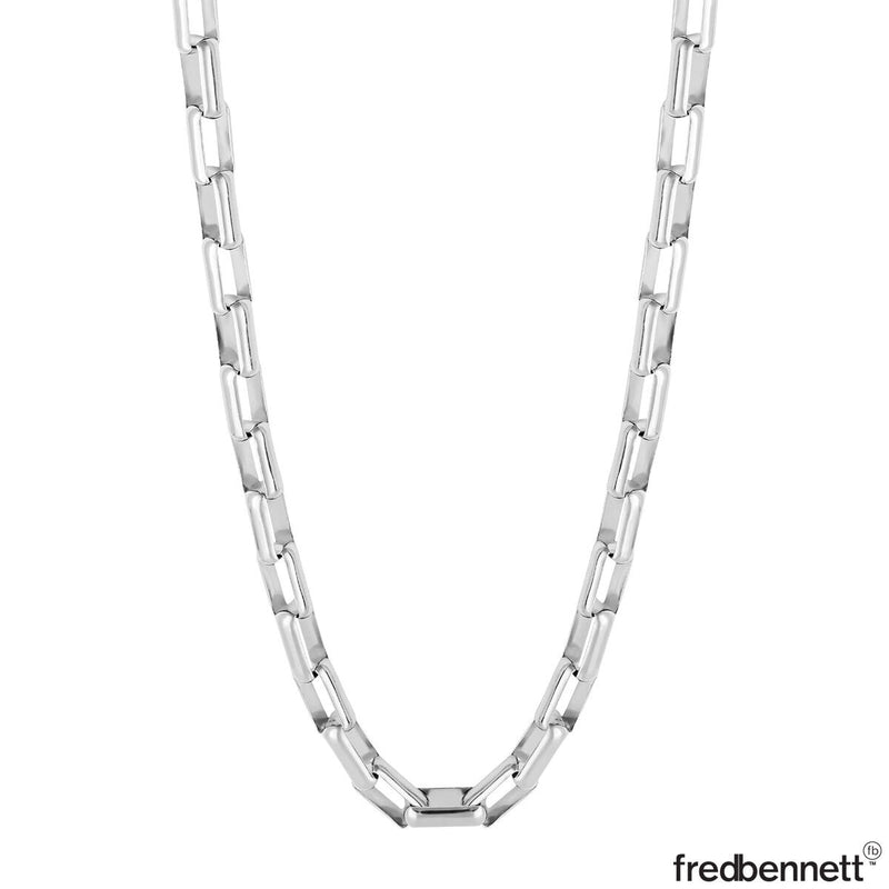 Fred Bennett sterling silver box chain necklace 56cm (British brand)