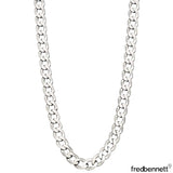 Costco UK Fred Bennett Sterling Silver Heavyweight Diamond Cut Curb Chain Necklace - 56cm- Buy online at McGrocer