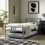 Argos Atlas silver guest bed single with mattresses - British product