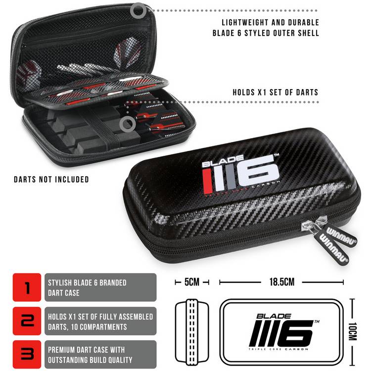 Winmau Blade 6 darts case with accessories (British brand)
