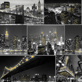 Fresco City At Night black wallpaper with NYC skyline, UK version