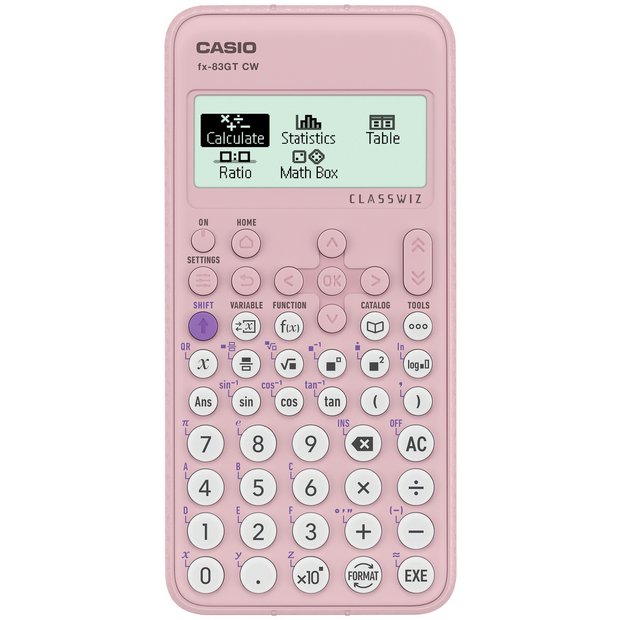Casio FX-83GTCW scientific calculator pink - British product