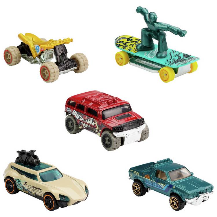 Hot Wheels 5-pack diecast cars vehicle assortment (British brand)