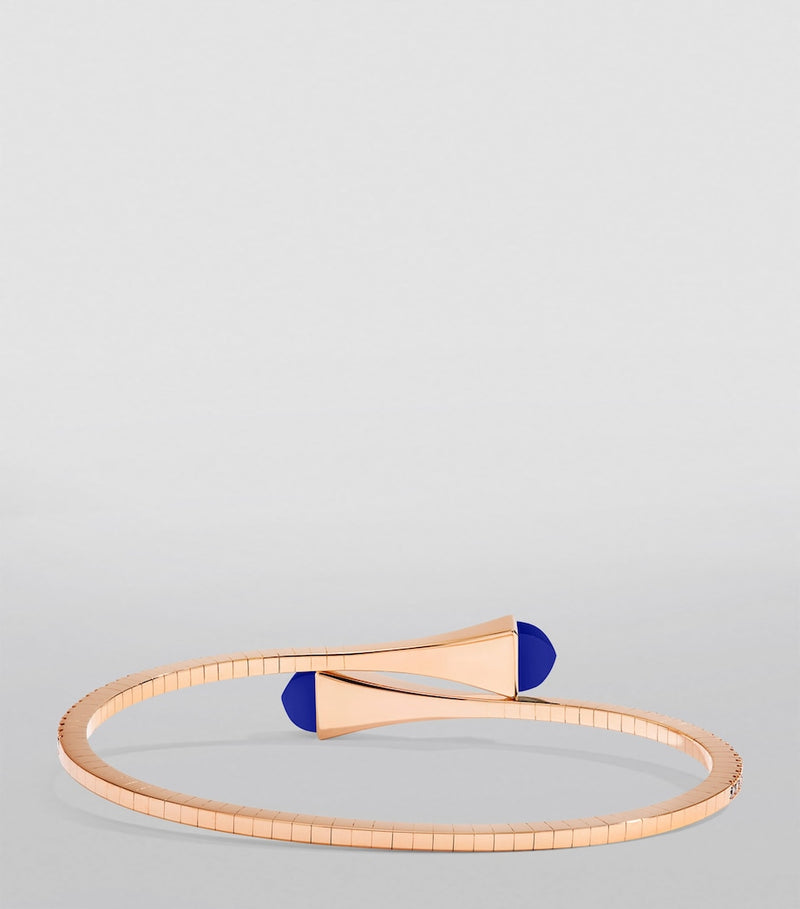 MARLI Cleo rose gold bracelet diamonds lapis lazuli imported from the UK