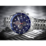 Citizen Eco-Drive chronograph watch blue dial stainless steel, imported from the UK
