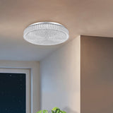 Eglo Balparda chrome crystal ceiling light 605mm, UK version