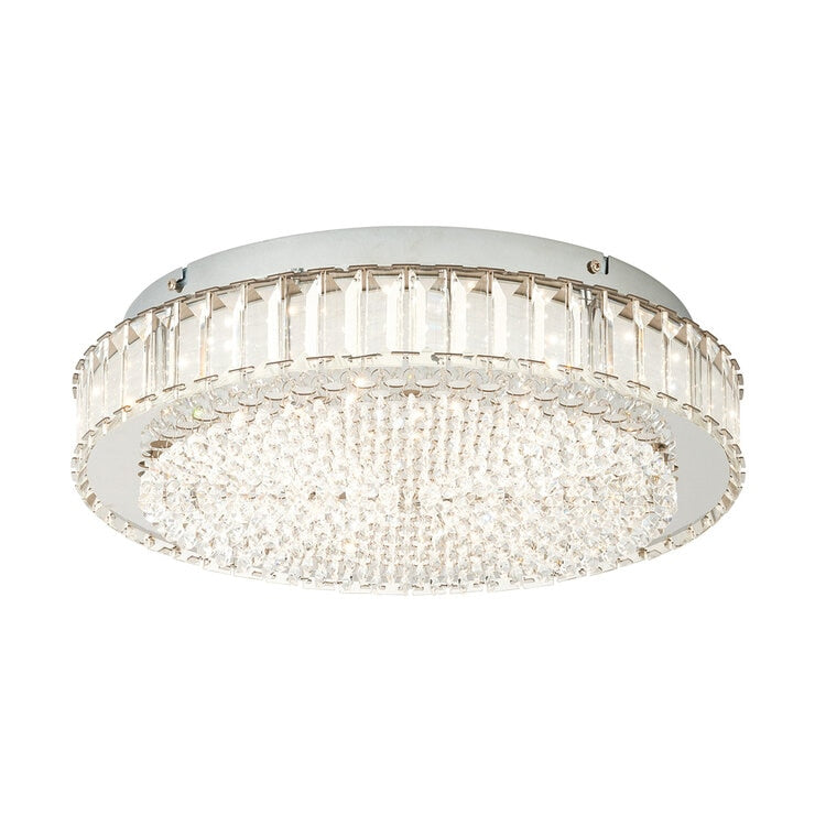 Eglo Balparda chrome crystal ceiling light 605mm, UK version