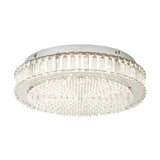 Eglo Balparda chrome crystal ceiling light 605mm, UK version