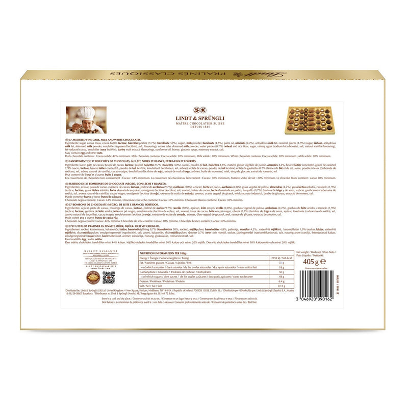 Lindt Praline Classiques assorted chocolates 405g, UK version