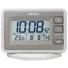 Seiko LCD alarm clock with calendar and temperature display (British brand)