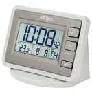 Seiko LCD alarm clock with calendar and temperature display (British brand)