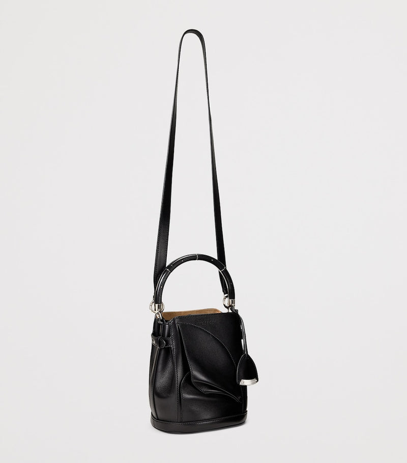 Ralph Lauren small leather floral bucket bag (British brand)