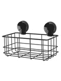 Showerdrape Suctionloc black bottle basket 17x26x14cm - British product