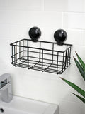 Showerdrape Suctionloc black bottle basket 17x26x14cm - British product
