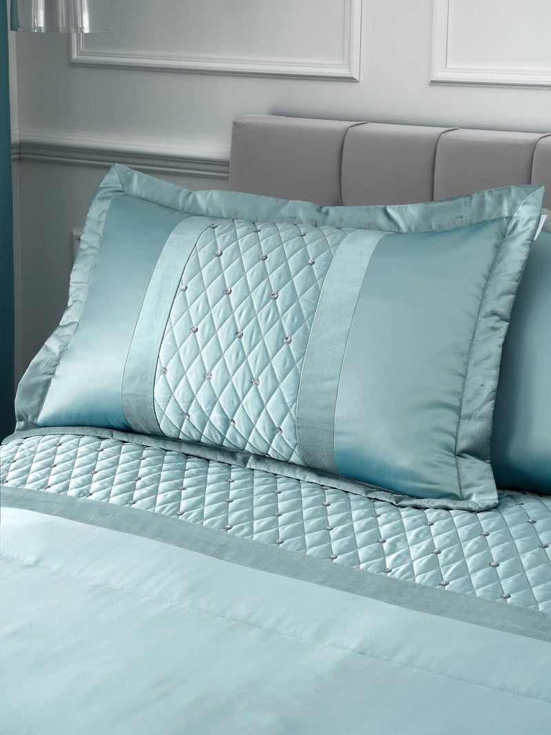 Catherine Lansfield blue sequin cluster pillowcases set of 2 (British brand)